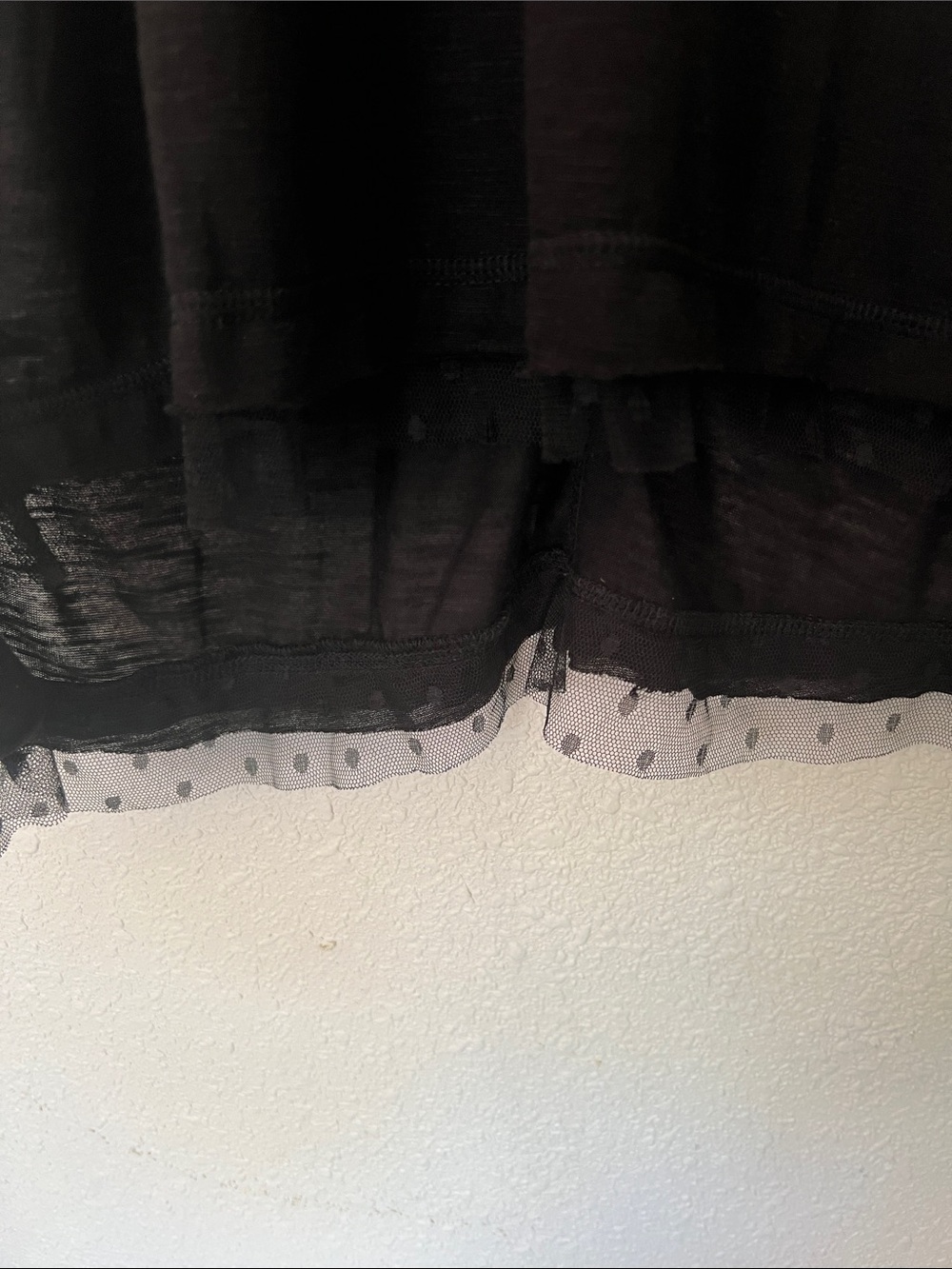 NWOT 3 pcUmgee Black Short Sleeve Sheer Dot and lace 👗 and locket & bag size Med - Picture 6 of 14